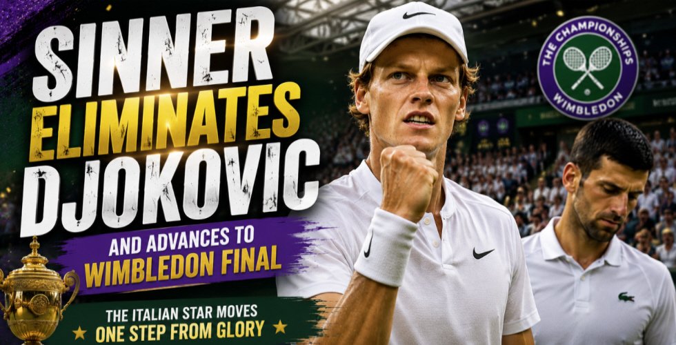 Sinner Defeats Djokovic Reaches Wimbledon Final